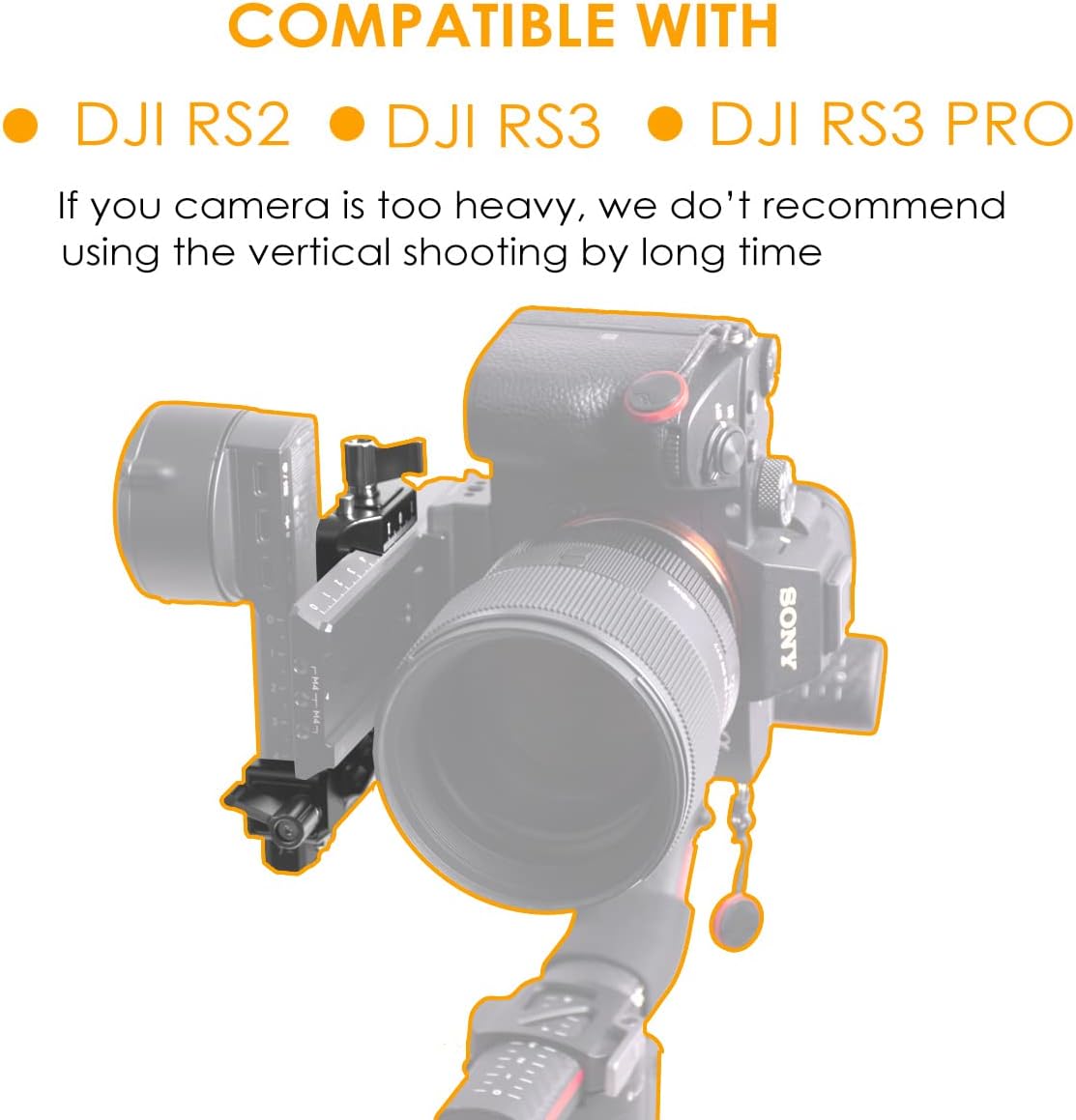 Digitalfoto DJI RS 2/RS 3/RS3 PRO用 堅牢なポートレートマウント 