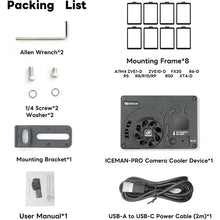画像をギャラリービューアに読み込む, Digitalfoto カメラファン カメラ冷却システム 半導体 12-30℃自動温度制御システム 3500ml 大容量電池 カメラファン 静音ファン A7M4/ZVE1/A6700/A7C2/ZV-E10/ZV1/A7C/A7S3/FX3/FX30、キヤノンR5/R6/R7/R8/R10/RP/70D、フジX-T4/XS10に対応 (ICEMAN PRO)