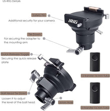 画像をギャラリービューアに読み込む, Digitalfoto Thanosスタビライザーアームアダプター、DJI Ronin 4D / RS2 / RSC2、Crane3Sなどと互換性のあるクイックリリースプレート付きステディカムジンバルベスト回転可能ボールヘッド接続12/13/16mmチューブベスト(IRIG)