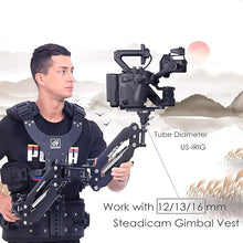 画像をギャラリービューアに読み込む, Digitalfoto Thanosスタビライザーアームアダプター、DJI Ronin 4D / RS2 / RSC2、Crane3Sなどと互換性のあるクイックリリースプレート付きステディカムジンバルベスト回転可能ボールヘッド接続12/13/16mmチューブベスト(IRIG)