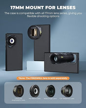画像をギャラリービューアに読み込む, FREEWELL プロ映画製作者向け Samsung Galaxy S24 Ultra 用ケース 超磁気 フィルター マウント & F シリーズ レンズ スロット (17mmマウント) ブラック
