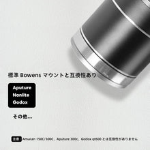 画像をギャラリービューアに読み込む, Digitalfoto スポットライトスヌート 円錐形スヌートキット レンズ 4色フィルター 25ゴボ アタッチメント用 Bowens ボーエンズ マウントLEDライト用 Aputure、Nanlite、Godoxなどに対応 ブラック(100SLENS PRO)