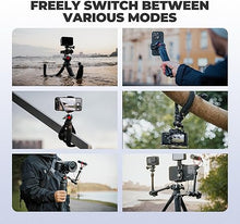 画像をギャラリービューアに読み込む, Freewell Vlogpod 3K 三脚スタンド 携帯電話ホルダー コールドシューマウント 1/4インチネジ付き - iPhone デジタル一眼レフカメラ ビデオブログセルフィーに最適 最大6.6ポンドまで収納可能