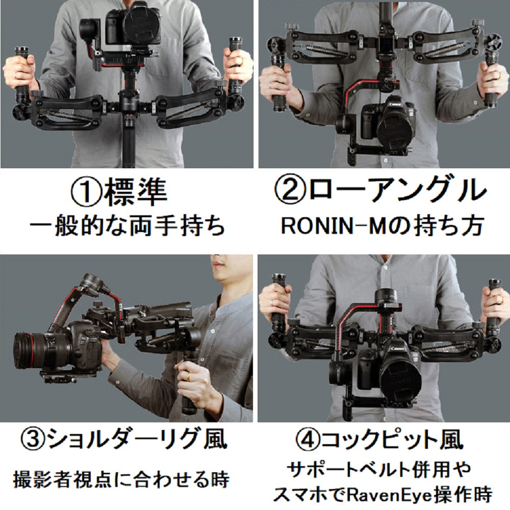 Digitalfoto DH04-RS2 デュアルハンドグリップ 両手持ち 縦揺れ補正 DJI RONIN-S RS 2 RS 3互換性あり –  カメラスタビライザー.com